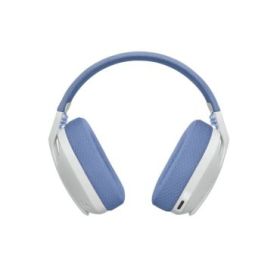 Logitech G435 Auriculares Gaming Inalambricos - Diadema Ajustable - Bluetooth LightSpeed - 2 Microfonos - Blanco Crudo y Lila