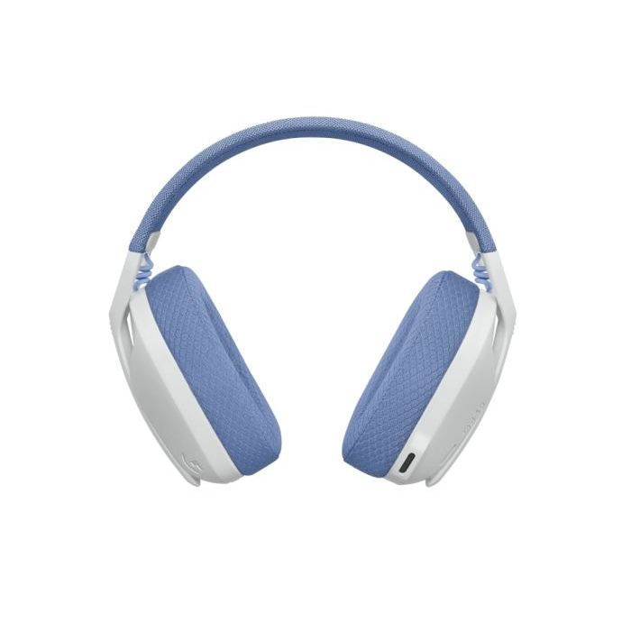 Logitech G435 Auriculares Gaming Inalambricos - Diadema Ajustable - Bluetooth LightSpeed - 2 Microfonos - Blanco Crudo y Lila