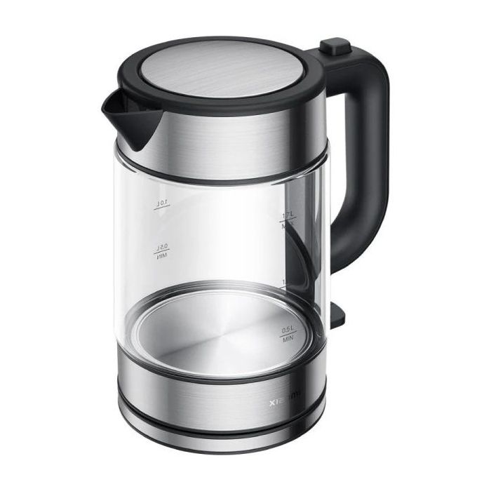 Xiaomi Electric Glass Kettle Hervidor de Agua Electrico 2200W - Capacidad1.7L - Vidrio de Borosilicato - Filtro Extraible - Calentamiento Uniforme del Agua