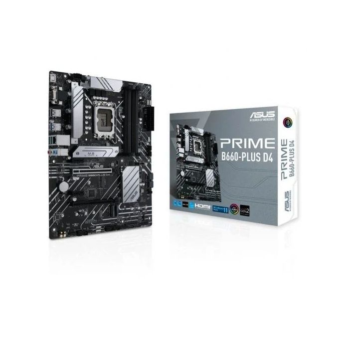 Asus Prime B660-PLUS D4 Placa Base Intel 1700 4x DDR4 - HDMI, M.2, PCIe4.0, 4x Sata III, USB 3.2, ATX