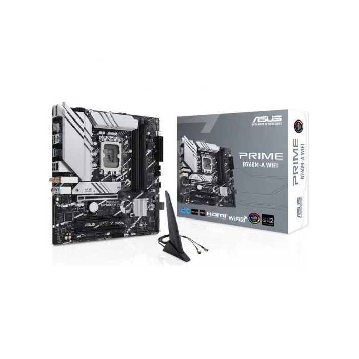 Asus Prime B760M-A WiFi Placa Base Intel LGA1700 4x DDR5 - HDMI, M.2, PCIe4.0, 4x Sata III, USB 3.2, MicroATX
