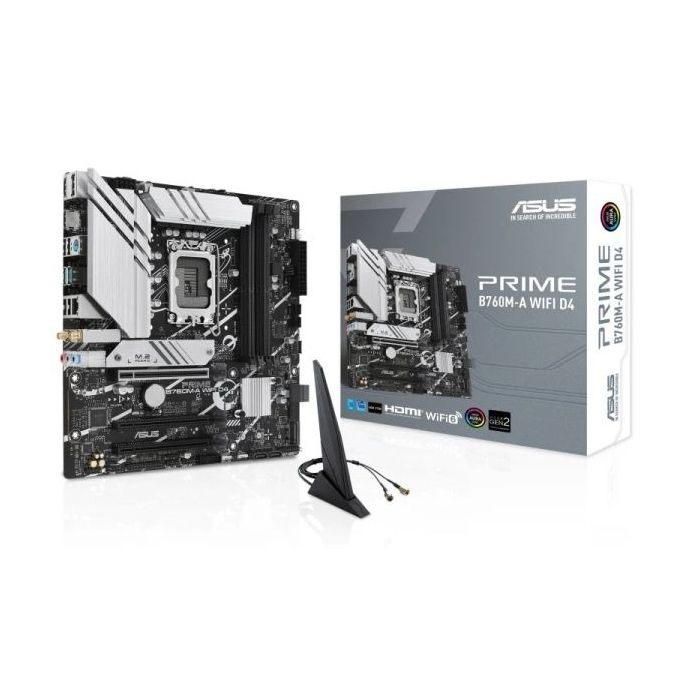 Asus Prime B760M-A WiFi D4 Placa Base Intel LGA1700 4x DDR4 - HDMI, M.2, PCIe4.0, 4x Sata III, USB 3.2, MicroATX