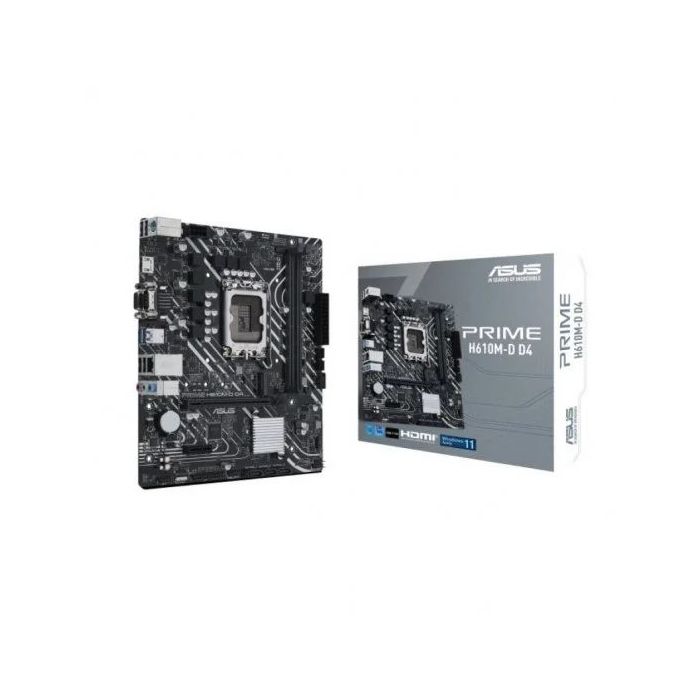 Asus Prime H610M-D D4 Placa Base Intel1700 2x DDR4 - HDMI, M.2, PCIe3.0, 4x Sata III, USB 3.2, MicroATX
