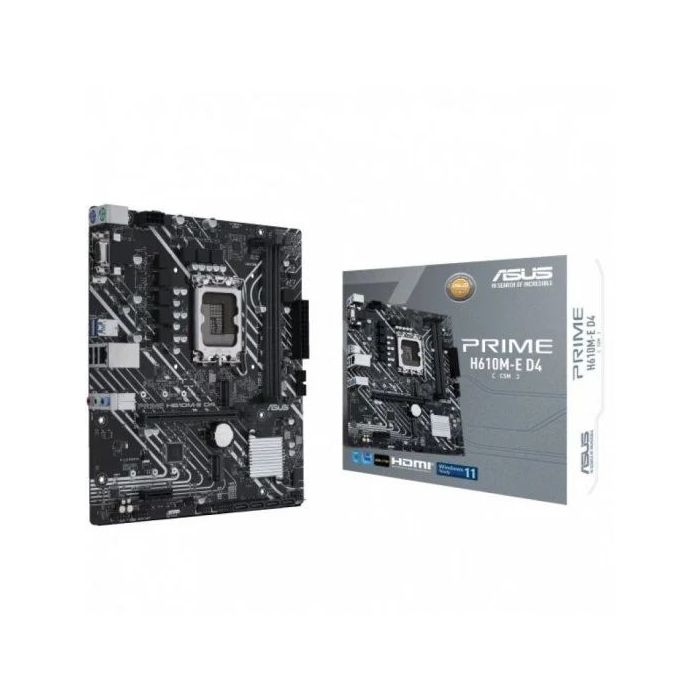 Asus Prime H610M-E D4 CSM Placa Base Intel1700 2x DDR4 - HDMI, M.2, PCIe3.0, 4x Sata III, USB 3.2, MicroATX