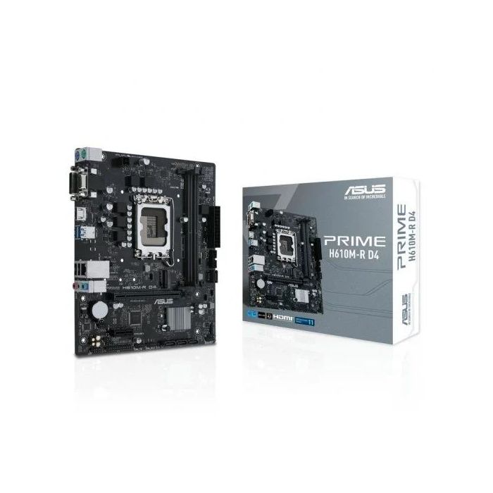 Asus Prime H610M-R D4 Placa Base Intel1700 2x DDR4 - HDMI, M.2, PCIe4.0, 4x Sata III, USB 3.2, MicroATX