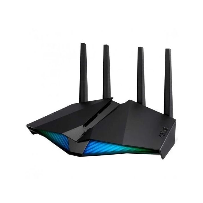 Asus RT-AX82U V2 Router Gaming AX5400 WiFi 6 Dual Band - Velocidad hasta 5400Mbps - 4 Puertos RJ45 LAN, 1 Puerto RJ45 WAN, 1 Puerto USB 3.2 - Iluminacion RGB - 4 Antenas Externas