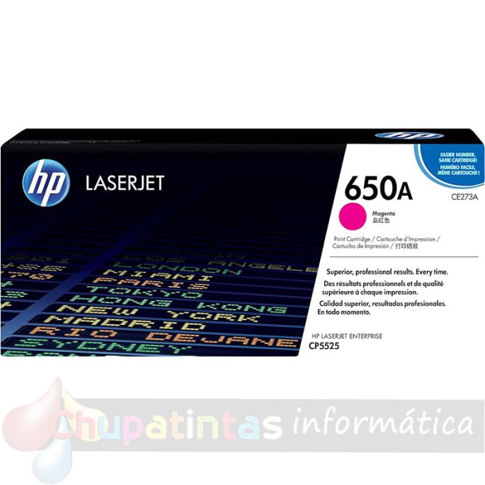 HP CE273A Magenta Cartucho de Tóner Original - 650A
