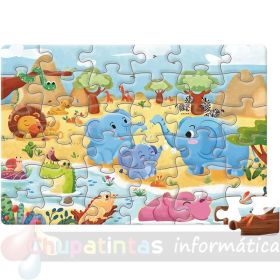 Dohe Puzle Infantil de 36 Piezas - Temática Animales - Fabricado en Doble Capa de Cartón-3