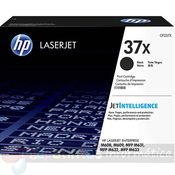 HP CF237X Negro Cartucho de Tóner Original - 37X