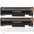 HP CF244A XL Negro Pack de 2 Cartuchos de Tóner Genéricos - Alta Capacidad/Jumbo - Reemplaza 44A