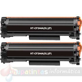 HP CF244A XL Negro Pack de 2 Cartuchos de Tóner Genéricos - Alta Capacidad/Jumbo - Reemplaza 44A