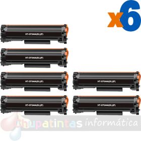 HP CF244A XL Negro Pack de 6 Cartuchos de Tóner Genéricos - Alta Capacidad/Jumbo - Reemplaza 44A