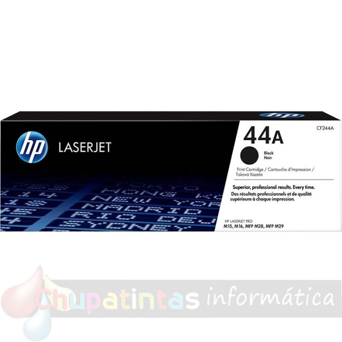 HP CF244A Negro Cartucho de Tóner Original - 44A-1