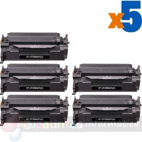 HP CF259A Negro Pack de 5 Cartuchos de Tóner Genéricos