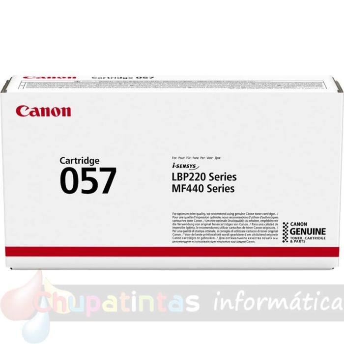 Canon 057 Negro Cartucho de Tóner Original - 3009C002