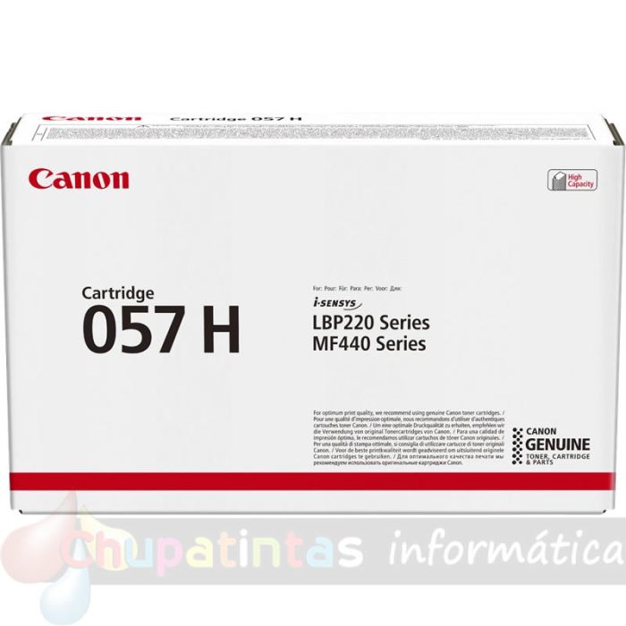 Canon 057H Negro Cartucho de Toner Original - 3010C002