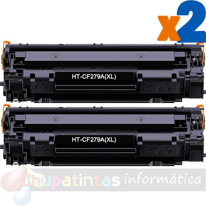 HP CF279A XL Negro Pack de 2 Cartuchos de Tóner Genéricos