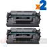 HP CF289A Negro Pack de 2 Cartuchos de Tóner Genéricos
