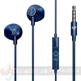 Energy Sistem Auriculares de Botón -  Micrófono -  Jack 3.5 mm - Cable 120cm - Color Azul-1