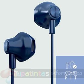 Energy Sistem Auriculares de Botón -  Micrófono -  Jack 3.5 mm - Cable 120cm - Color Azul-3
