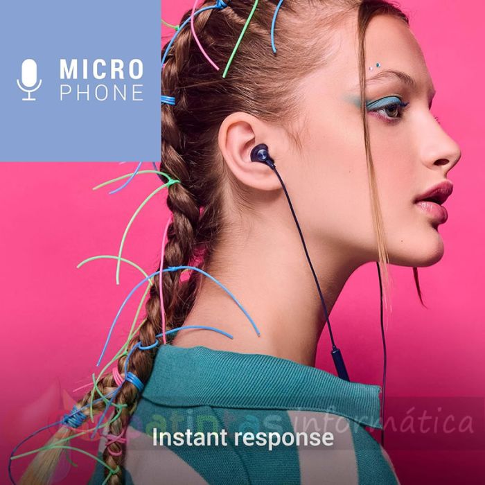 Energy Sistem Auriculares de Botón -  Micrófono -  Jack 3.5 mm - Cable 120cm - Color Azul-7