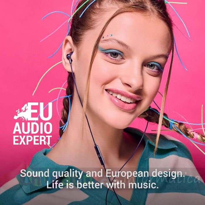 Energy Sistem Auriculares de Botón -  Micrófono -  Jack 3.5 mm - Cable 120cm - Color Azul-8
