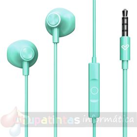 Energy Sistem Auriculares de Botón -  Micrófono -  Jack 3.5 mm - Cable 120cm - Color Verde-1