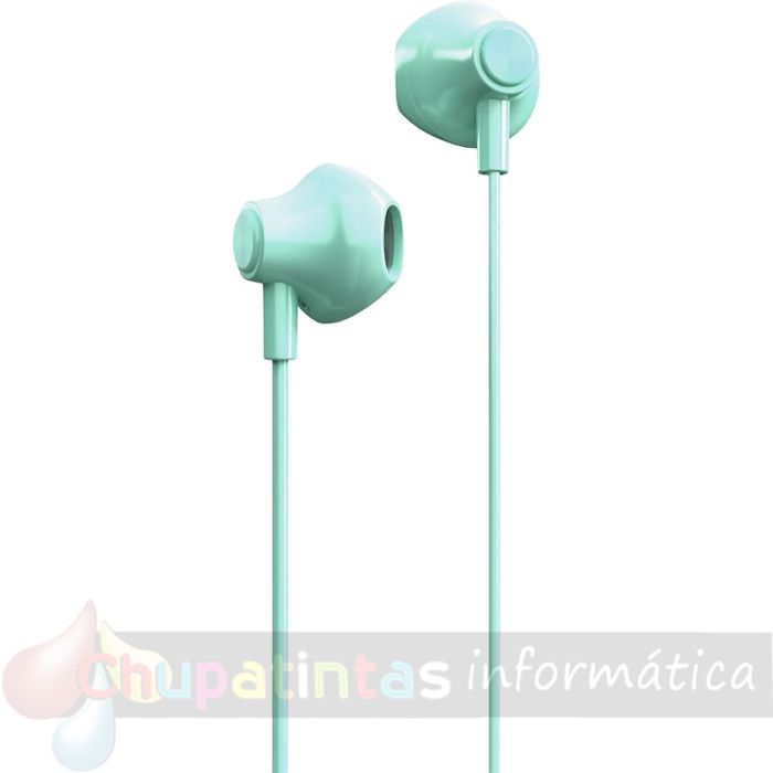 Energy Sistem Auriculares de Botón -  Micrófono -  Jack 3.5 mm - Cable 120cm - Color Verde-3