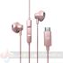 Energy Sistem Auriculares de Botón - Micrófono - Control de Reproducción - USB c - Cable 120cm - Color Rosa-2