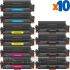 HP 415X/414A Pack de 10 Cartuchos de Tóner Genéricos: W2030X+W2031X+W2032A+W2033A