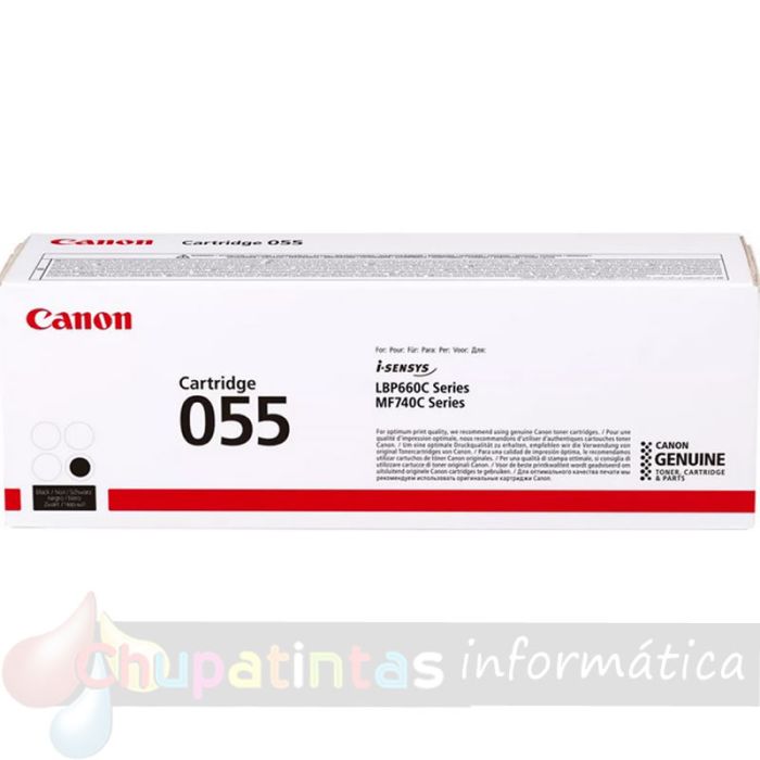 Canon 055 Negro Cartucho de Tóner Original - 3016C002-1