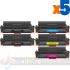 Canon 055H Pack de 5 Cartuchos de Tóner Genéricos