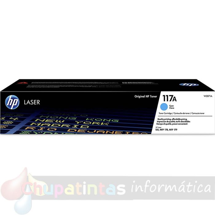 HP W2071A Cian Cartucho de Tóner Original - 117A