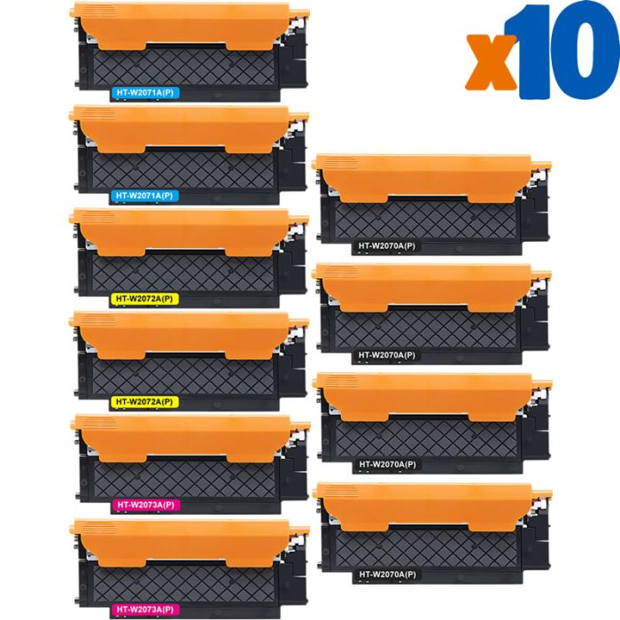HP 117A Pack Ahorro 10 Cartuchos de Tóner Genéricos: W2070A+W2071A+W2072A+W2073A