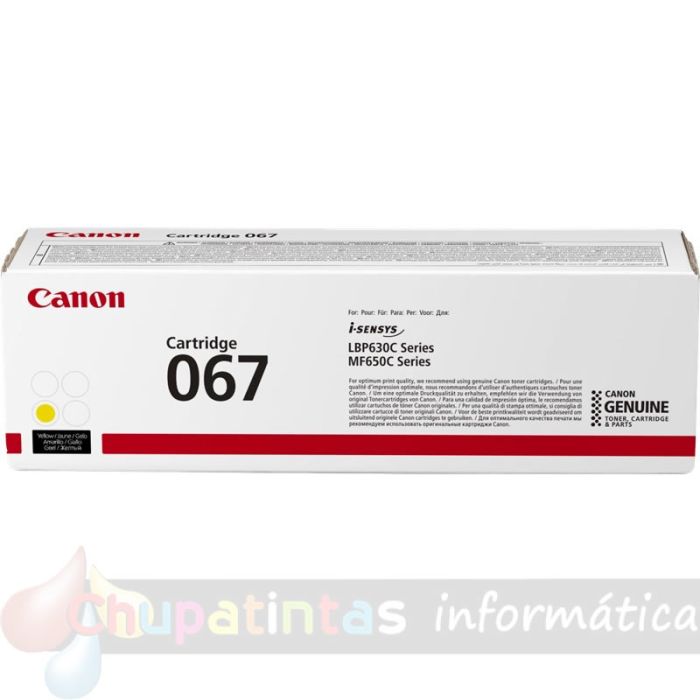 Canon 067 Amarillo Cartucho de Tóner Original - 5099C002