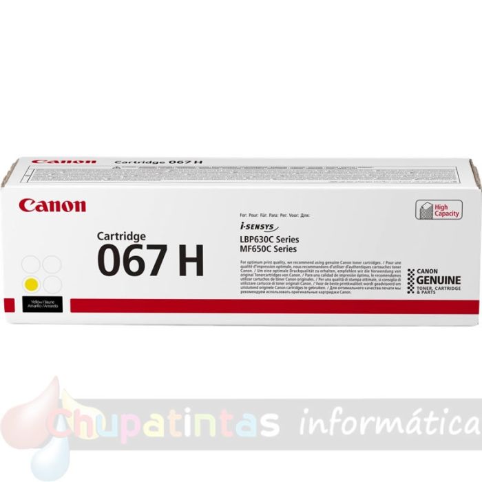Canon 067H Amarillo Cartucho de Tóner Original - 5103C002