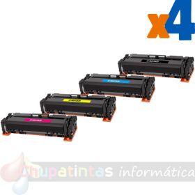 HP 216A Pack de 4 Cartuchos de Tóner Genéricos: W2410A+W211A+W2412A+W2413A