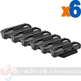 HP C4092A Negro Pack de 6 Cartuchos de Tóner Genéricos - Reemplaza 92A