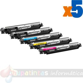 HP 126A/130A Pack de 5 Cartuchos de Tóner Genéricos