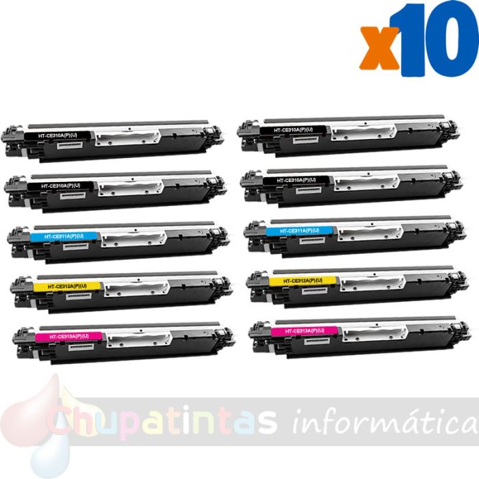Canon 729 Pack de 10 Cartuchos de Tóner Genéricos - 1