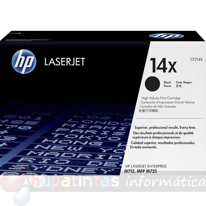 HP CF214X Negro Cartucho de Tóner Original - 14X