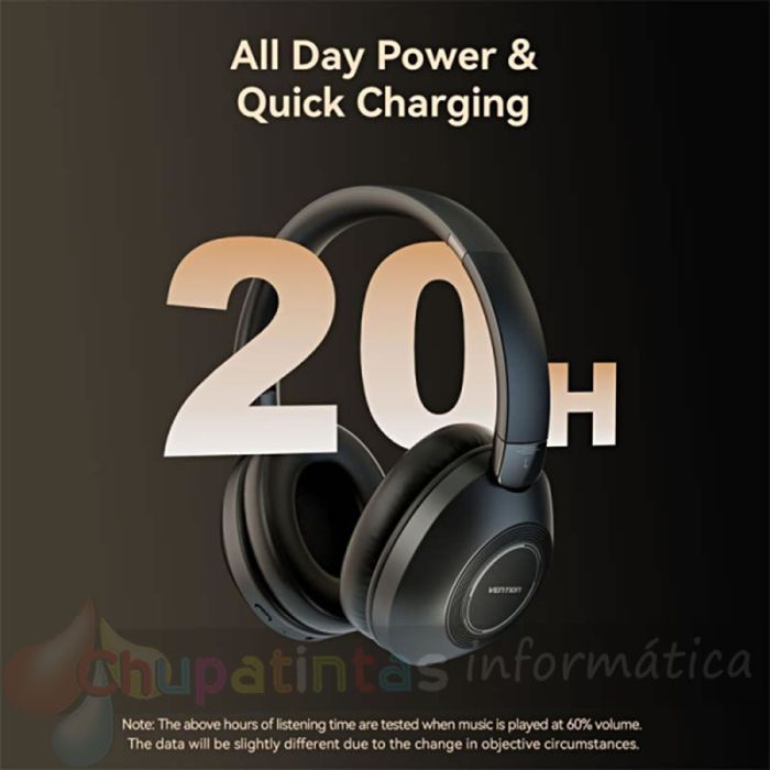 Vention SoundMate S11 Auriculares Bluetooth 5.3 - 20h de Batería - Micrófono - Color Negro-5