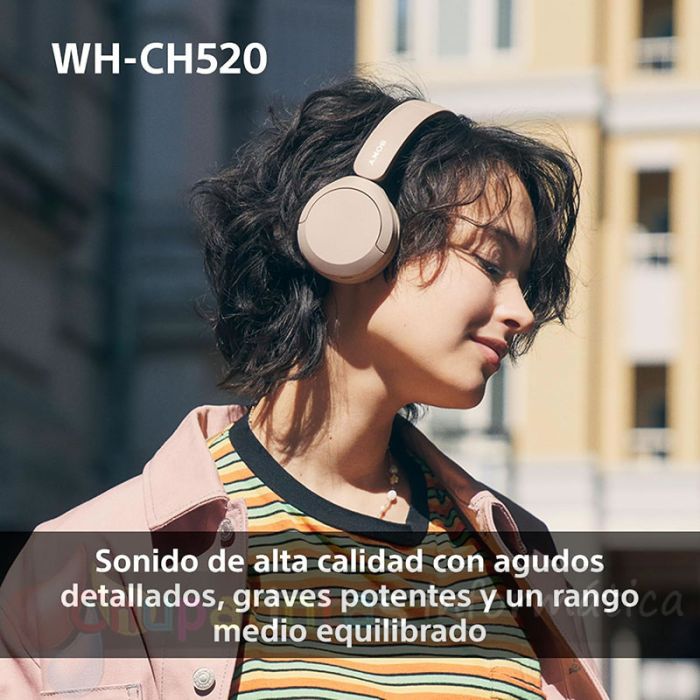 Sony WH-CH520 Auriculares Bluetooth 5.2 - Micrófono - Diadema Ajustable - Multipunto - Autonomía hasta 50h - Negro -8