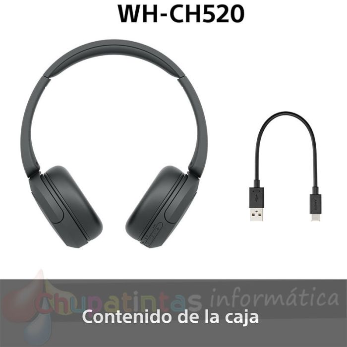 Sony WH-CH520 Auriculares Bluetooth 5.2 - Micrófono - Diadema Ajustable - Multipunto - Autonomía hasta 50h - Negro -16