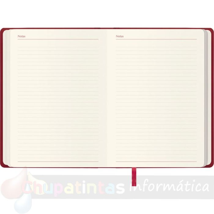 Dohe Manaos Agenda Anual - Día Página - Polipiel - Sábado y Domingo misma Página - Tamaño 17x24cm - Marrón-Notas
