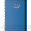 Dohe Syncro Agenda Anual - Dia Pagina - Cubierta de Plastico - Sabado y Domingo misma Pagina - Cierre con Goma Elastica - Tamaño 21x29cm - Color Azul