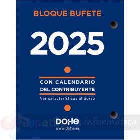 Dohe Bloque Bufete Anual - 2 Perforaciones - Calendario Contribuyente - Planning Mensual - 640 Páginas-1
