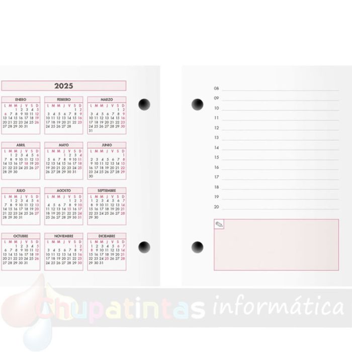 Dohe Bloque Bufete Anual - 2 Perforaciones - Calendario Contribuyente - Planning Mensual - 640 Páginas-2