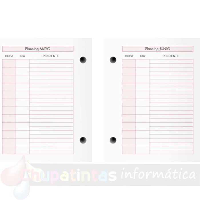 Dohe Bloque Bufete Anual - 2 Perforaciones - Calendario Contribuyente - Planning Mensual - 640 Páginas-5