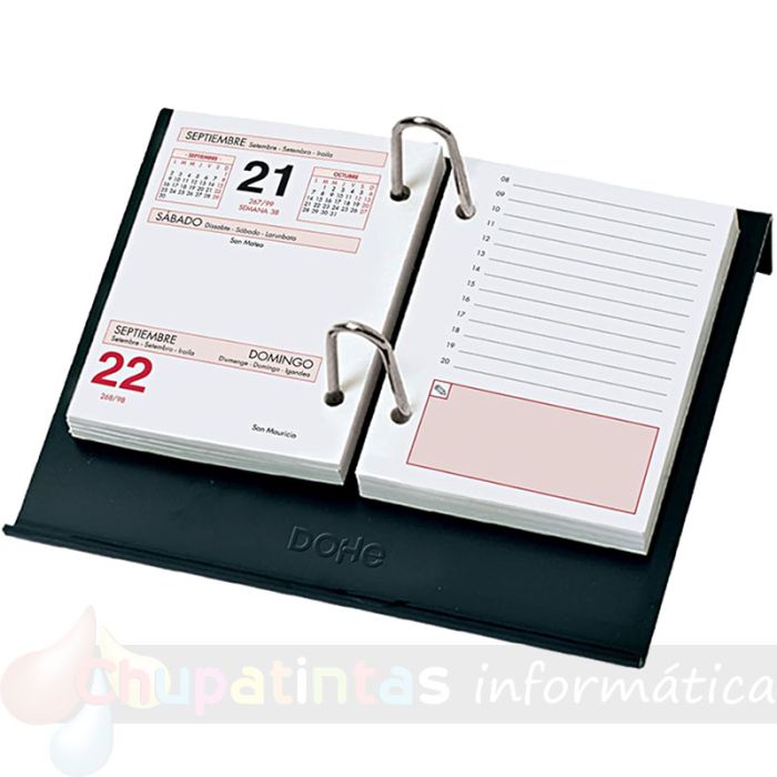 Dohe Portacalendario de Mesa - Para Bloque Bufete - Fabricado en Plástico - Color Negro-2